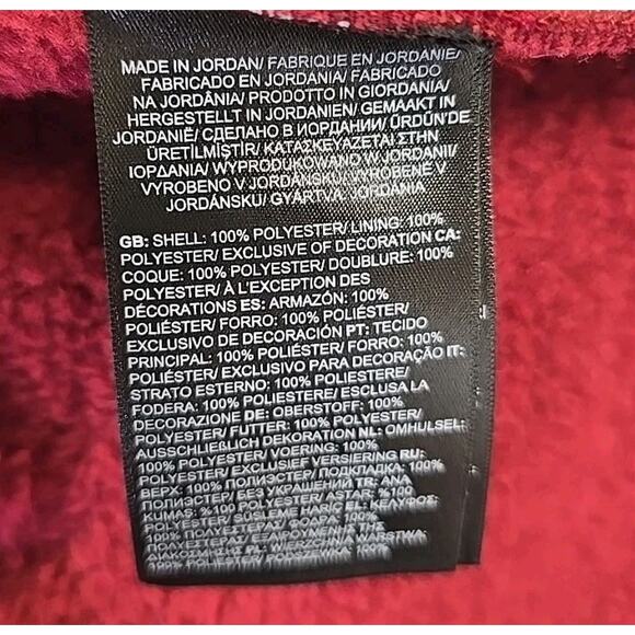 The North Face Mens Dunraven Sherpa Full-Zip Jacket Sz L Red Fleece Outdoor - Picture 8 of 9